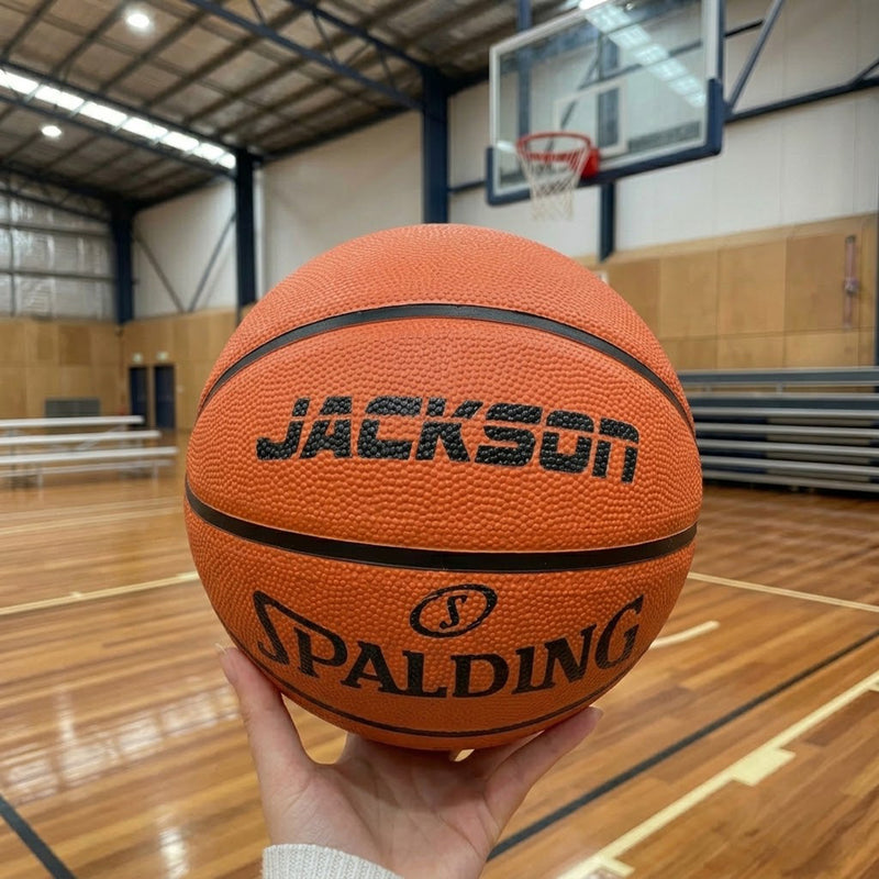 Personalised basketball gift for kids and basketball fans, available in sizes 5, 6 and 7