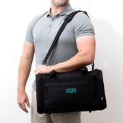 Gym duffle bag with adjustable shoulder strap and personalised thread colour