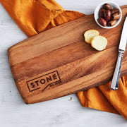 ustom engraved walnut wood board for employee recognition or client appreciation