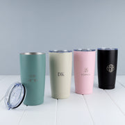 Personalised stainless steel 590ml tumbler gift with custom engraving, perfect for birthdays, Christmas and everyday use.