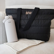 Personalised tote bag with initials and matching wellness items