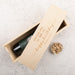 Personalised wooden wine box engraved for milestone birthday gift