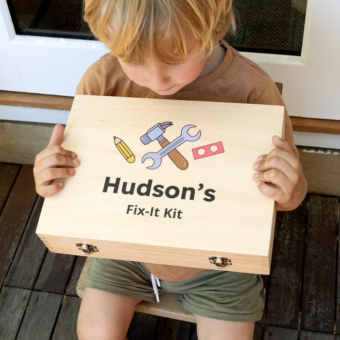 Personalised Kids Wooden Tool Set