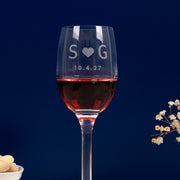 Custom engraved wedding favour liqueur glass for elegant toasts