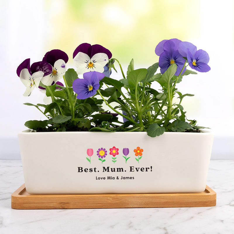 personalised ceramic plant pots Personalised Ceramic Large Planter Pot