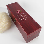 Personalised Wooden Stained Wine Box Set