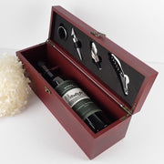 Customised Printed Wedding Stained Wine Box Gift for Him Her