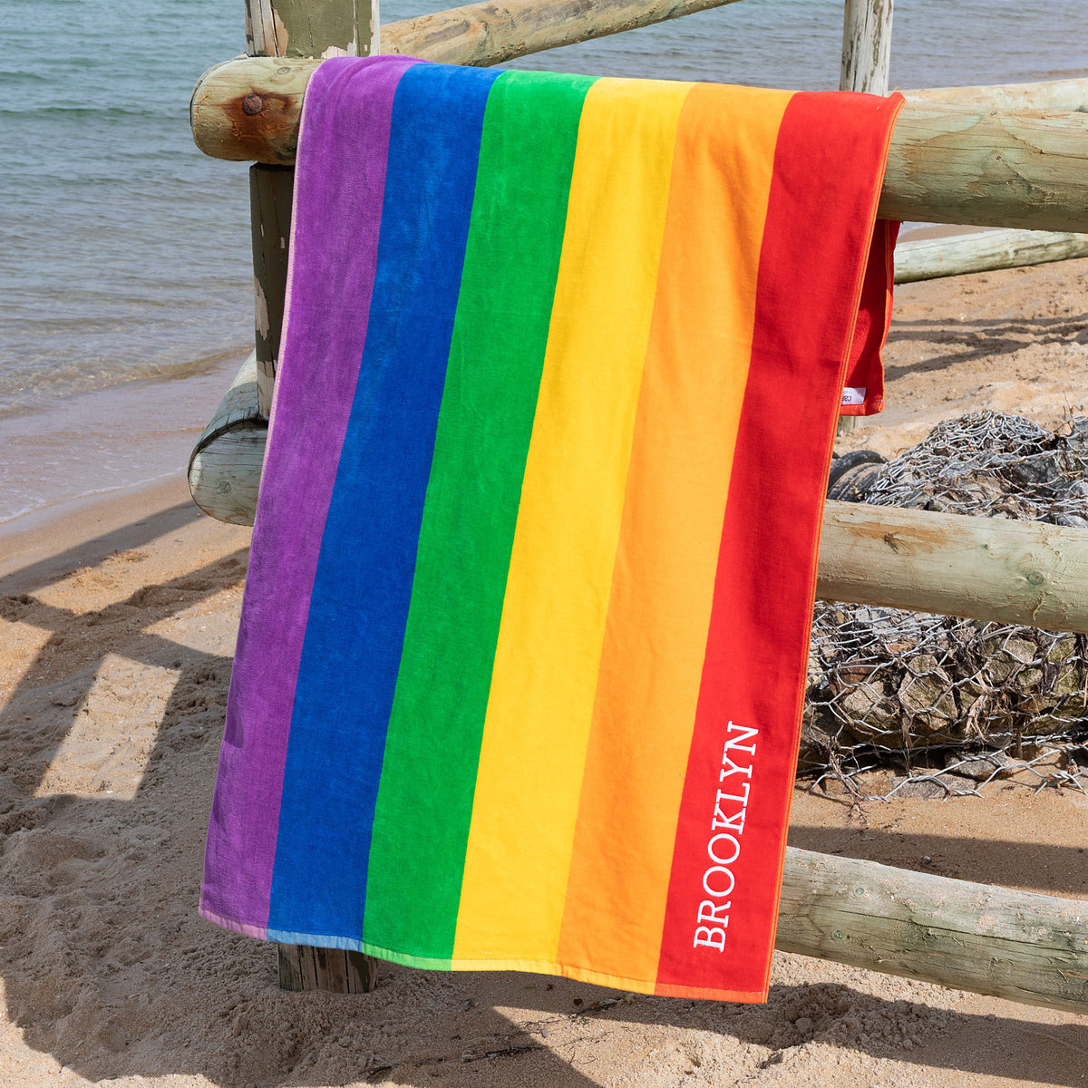 Rainbow Stripe Beach Towel - Rainbow Stripe Png - Free Transparent PNG - View #2