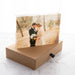 25mm thick clear acrylic landscape photo block freestanding display