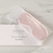 Blush pink mulberry silk eye mask in gift box with organza bag