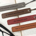 Customised Engraved Leatherette Grey, Brown & Red Christmas Teacher Bookmarks gift present