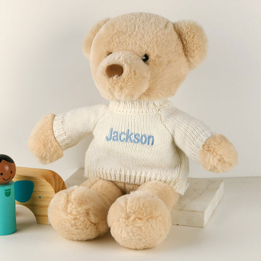 Customised Embroidered Name Teddy Bear with Jumber