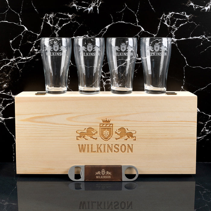 Personalised Gift Boxed Beer Set 