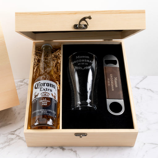 Custom Wooden Beer Set Gift for Bridal Party