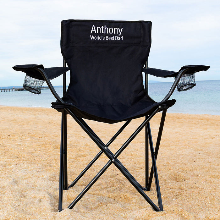 Customised Name Embroidered Father's Day Camping Folding Chair