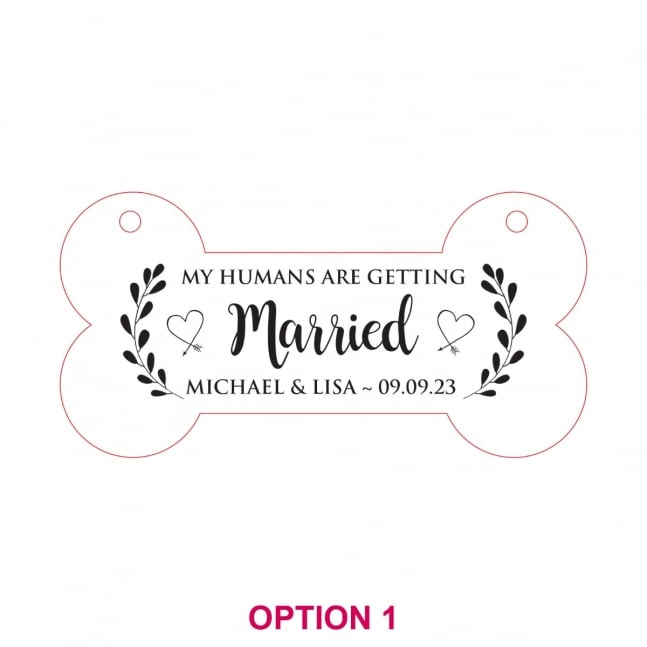 Engraved Wooden Wedding Dog Pet Sign