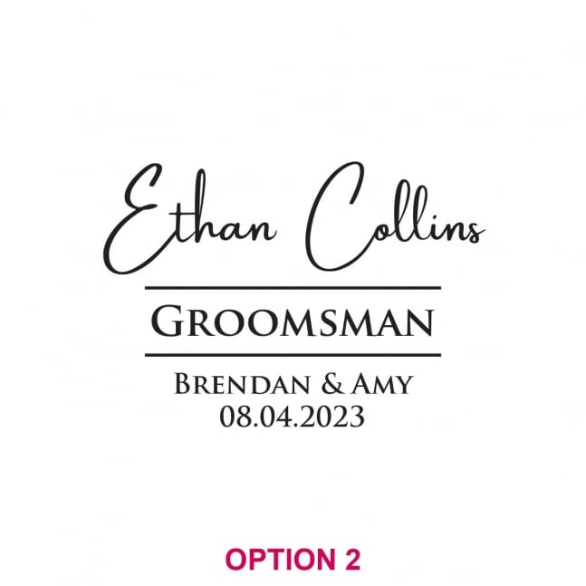 Engraved Wooden Groom, Best Man, Groomsman Bridal Party Box