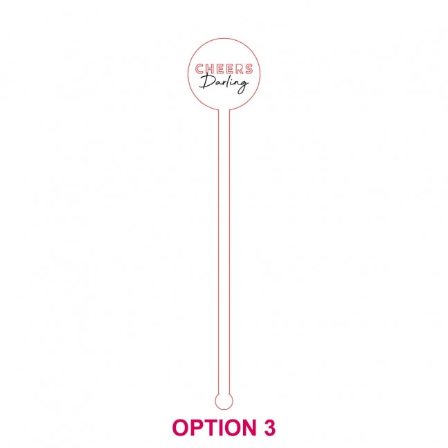 Bridal Shower Laser Cut Acrylic Drink Stirrers