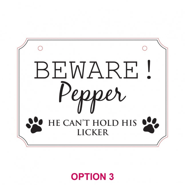 Engraved Wooden Pet Sign for your Home