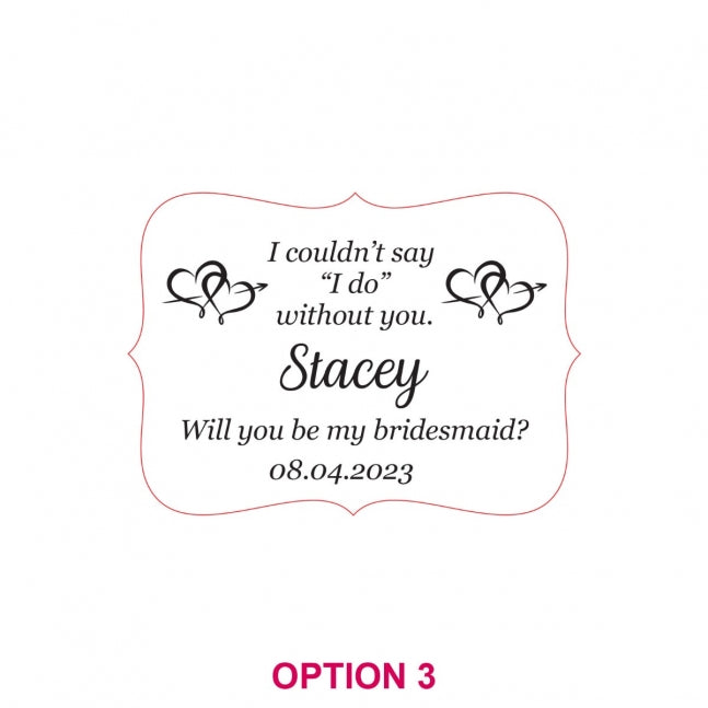 Engraved Wooden Bridal Party Acceptance Card