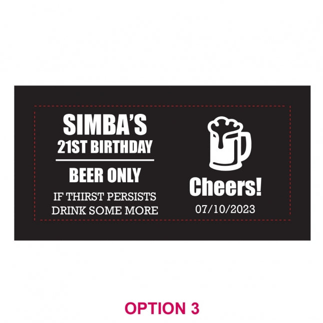 Birthday Stubby Holders - 1 Colour Print