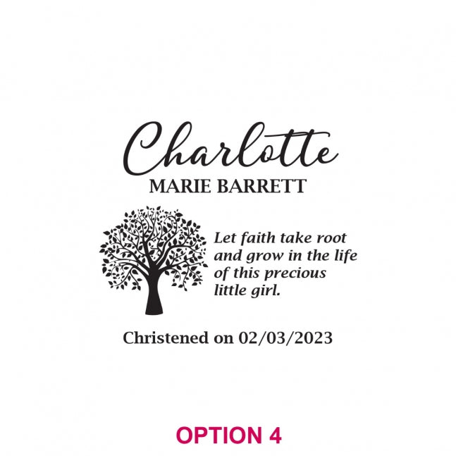 Engraved Christening Glass Coasters