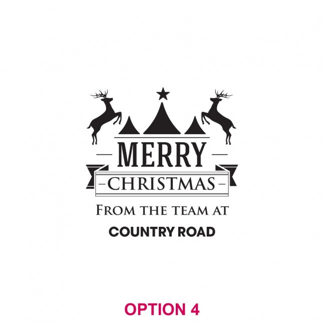 Corporate Christmas Engraved Glass Coasters