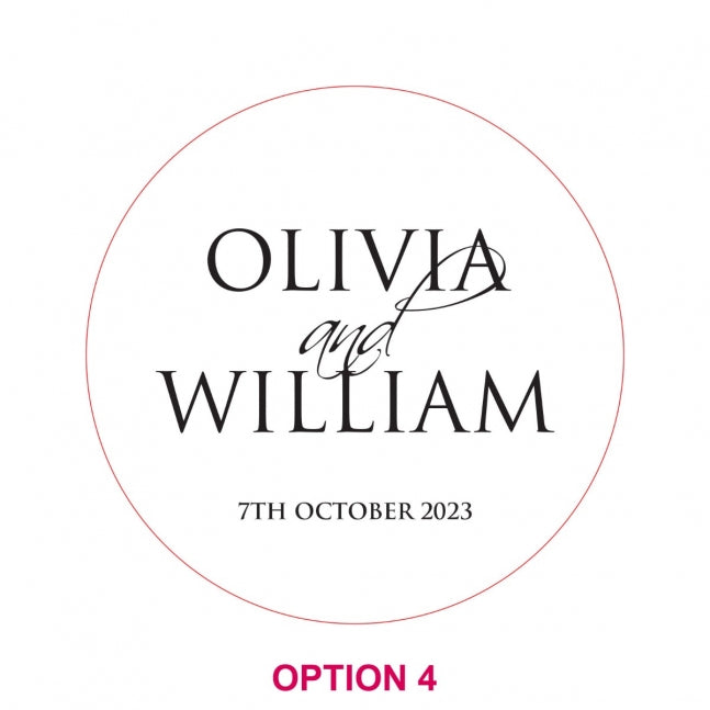 Printed 60cm Round Wedding Welcome Sign