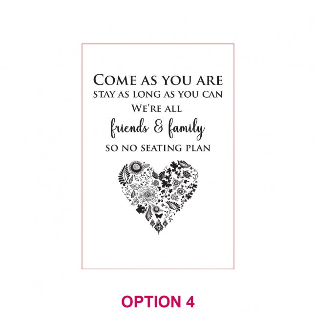 Engraved Clear Acrylic Gifts & Cards Sign with Wooden Base