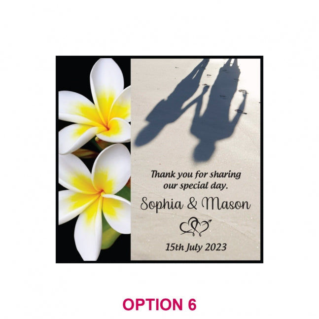 Photographic Printed Wedding Glass Coasters