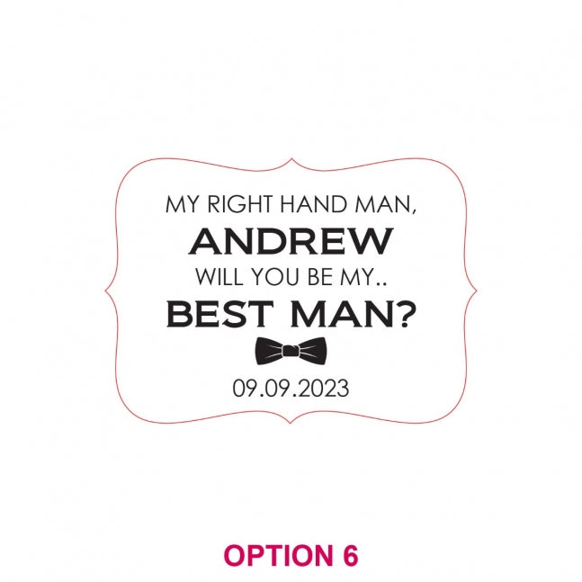 Engraved Wooden Bridal Party Acceptance Card