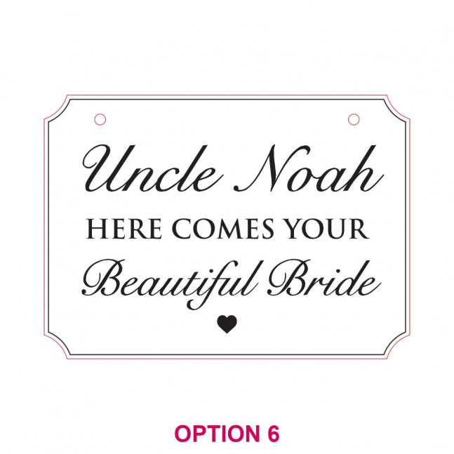 Engraved Wooden Page Boy Flower Girl Signs