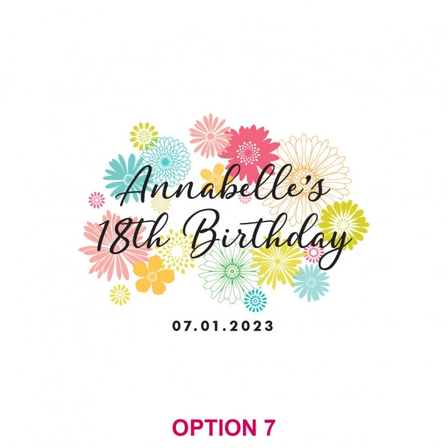 Printed Birthday Glass Coasters