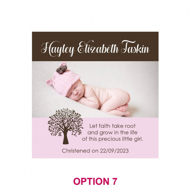 Birth Announcement / Christening Printed Glass Coasters