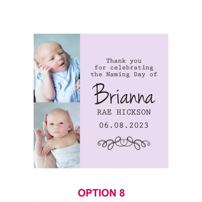 Birth Announcement / Christening Printed Glass Coasters