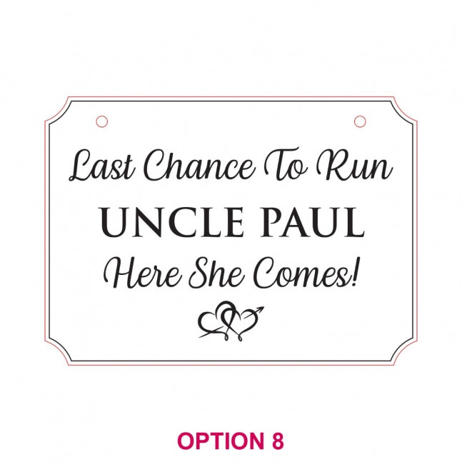 Engraved Wooden Page Boy Flower Girl Signs