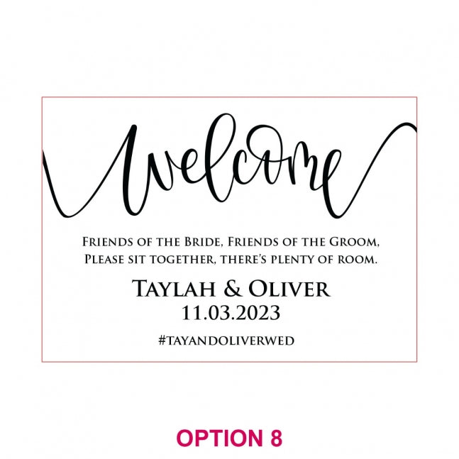 Printed A1 Size Wedding Welcome Sign / Wedding Seating Chart