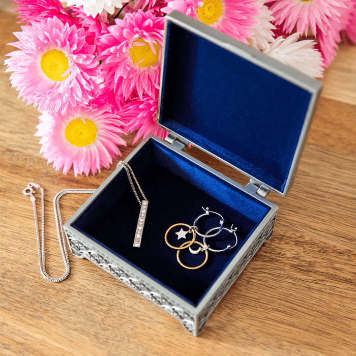 Engraved Birthday Pewter Jewellery Box Personalised Favours