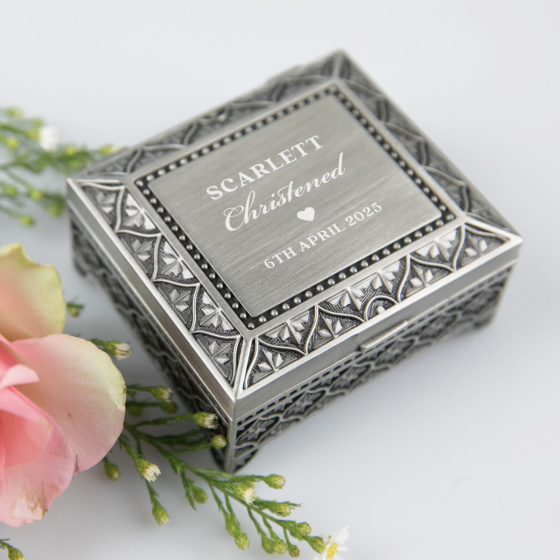 Pewter jewellery box discount
