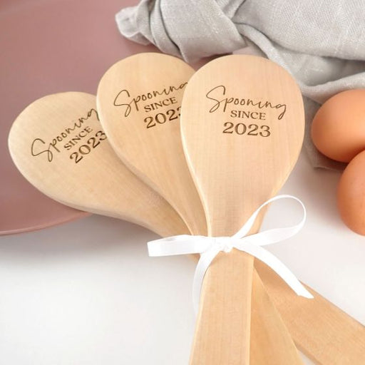 Personalised Engraved Valentine's Day 3 Piece Wooden Spoon Set Present