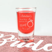Customised Engraved "Final Fling before the Ring" Hen's Party Shot Glasses Present