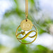 Custom Artwork Engraved Monogrammed Gold Heart Infinity Necklace with Engraved Initial Pendant Present