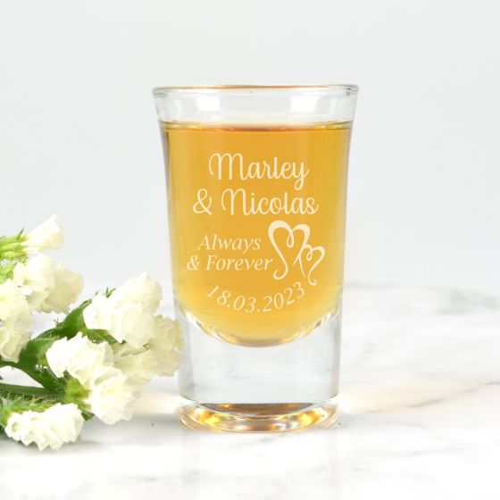 Premium Engraved Wedding Shot Glass