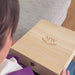 Engraved Wooden Gift Boxed 360ml Wine Glass Set