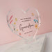 Personalised Full Colour Printed Mother's Day Heart Shape Clear Acrylic Plaque Present