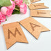 Personalised Laser cut and engraved Wooden Wedding reception and ceremony Bunting