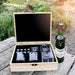 Customised Engraved Wooden Gift Boxed Birthday Decanter, Scotch Glasses and Whiskey Stone Set Birthday Present