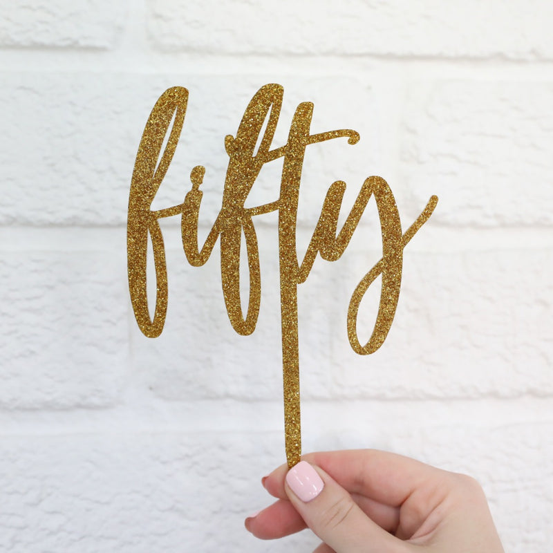 Birthday Glitter Acrylic Age Letter Cake Topper