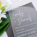 Customised Engraved 5x7 Acrylic Frosted Semi Arch Wedding Invitations