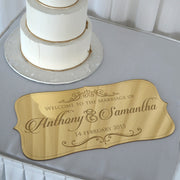 Acrylic welcome sign- silver